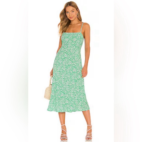ASTR Gabrielle green floral dress size M - Picture 1 of 5